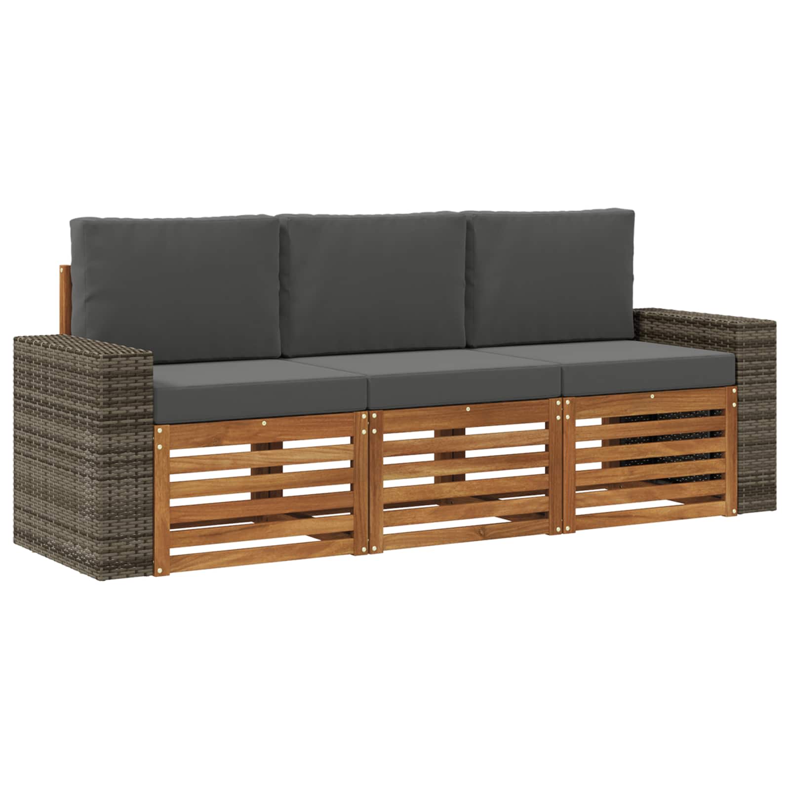 vidaXL Zestawy sof z poduszką 3 pcs Lite Drewno Akacji