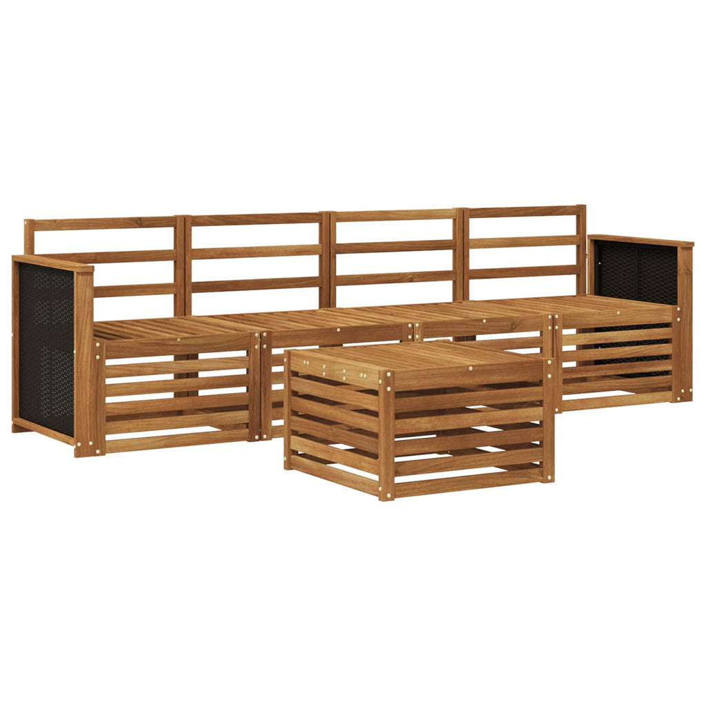 vidaXL Zestaw sof na zewnątrz 5 pcs naturalny Lite Drewno Akacji