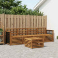vidaXL Zestaw sof na zewnątrz 5 pcs naturalny Lite Drewno Akacji