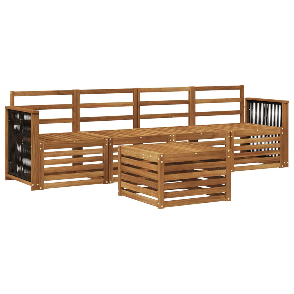 vidaXL Zestaw sof na zewnątrz 5 pcs naturalny Lite Drewno Akacji