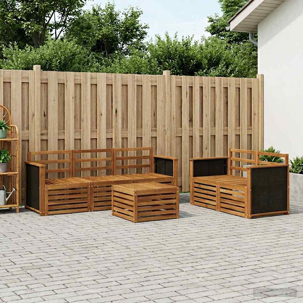 vidaXL Zestawy sof 6 pcs Lite Drewno Akacji