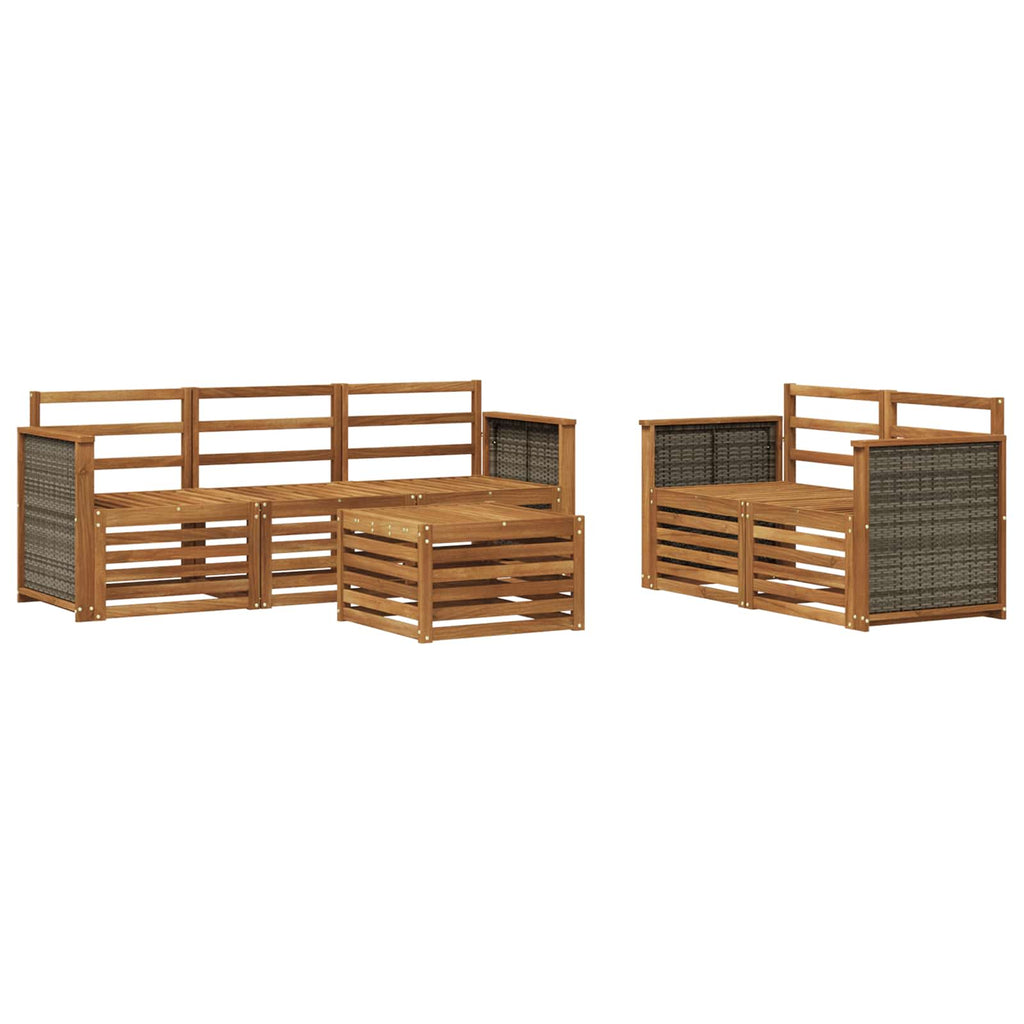 vidaXL Zestawy sof 6 pcs Lite Drewno Akacji