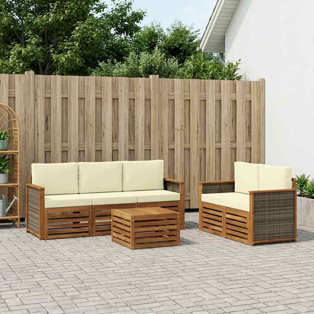 vidaXL Zestawy sof 6 pcs Lite Drewno Akacji