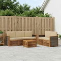 vidaXL Zestawy sof z poduszką 6 pcs Lite Drewno Akacji