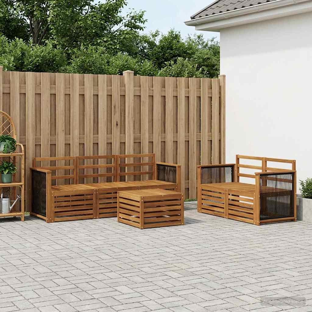 vidaXL Zestawy sof 6 pcs Lite Drewno Akacji