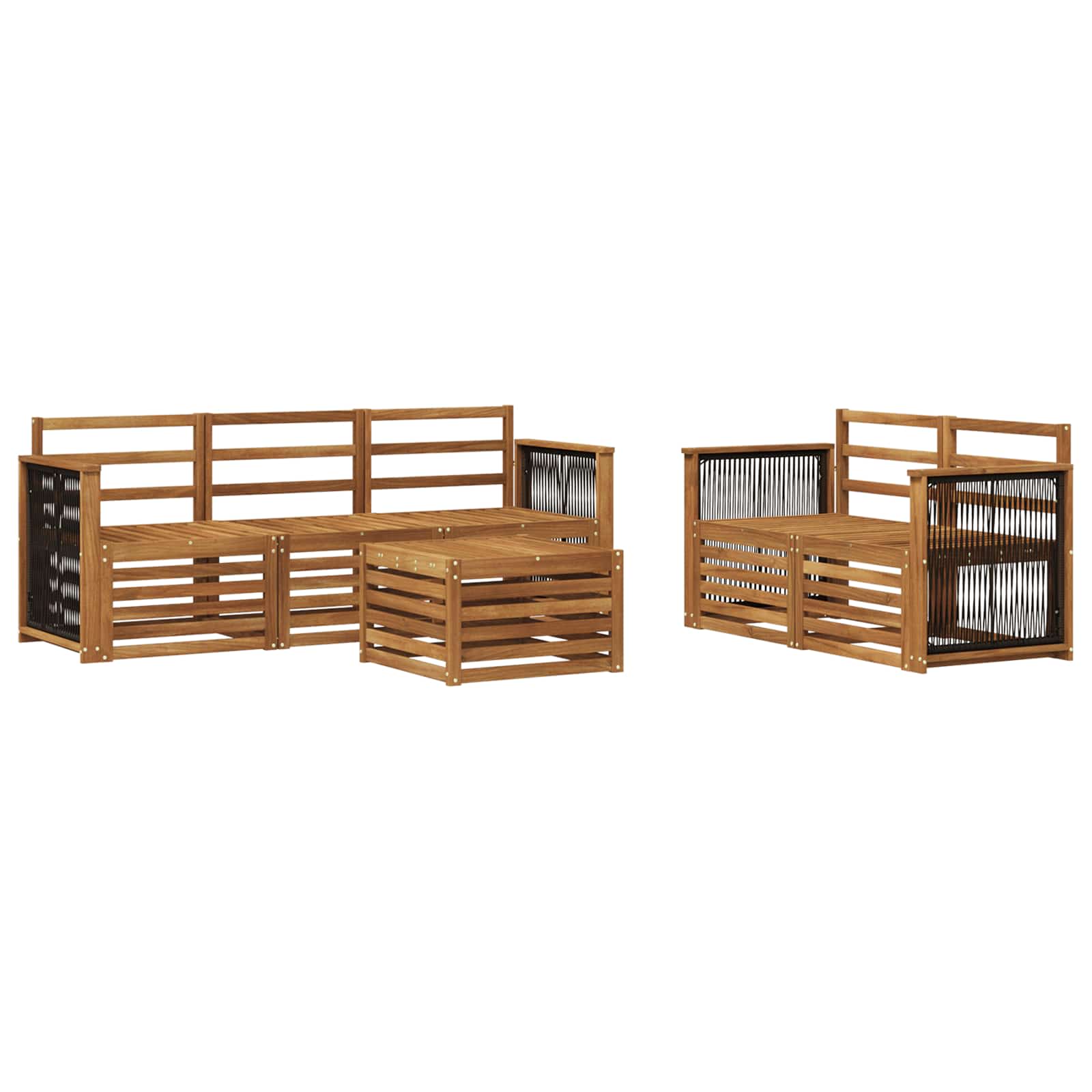 vidaXL Zestawy sof 6 pcs Lite Drewno Akacji