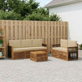 vidaXL Zestawy sof z poduszką 6 pcs Lite Drewno Akacji
