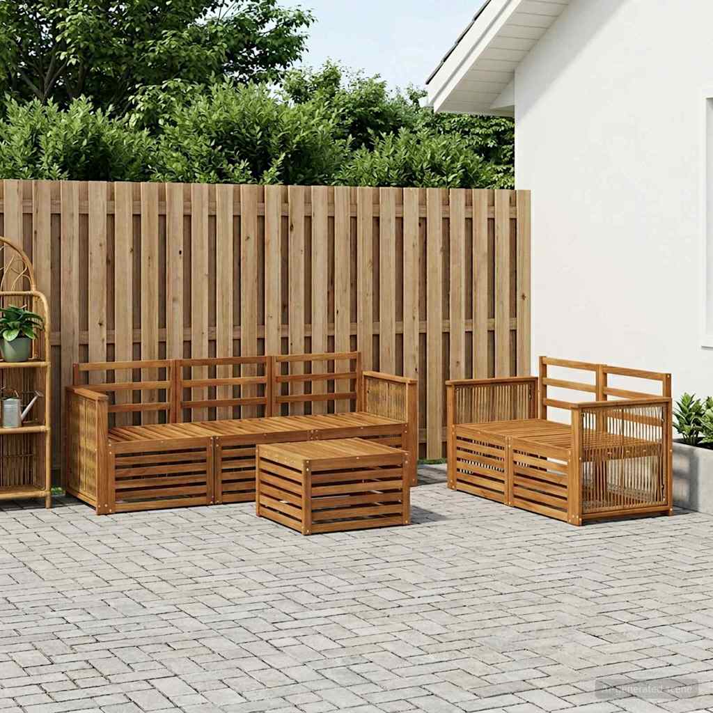 vidaXL Zestawy sof 6 pcs Lite Drewno Akacji