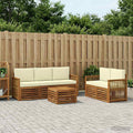 vidaXL Zestawy sof z poduszką 6 pcs Lite Drewno Akacji