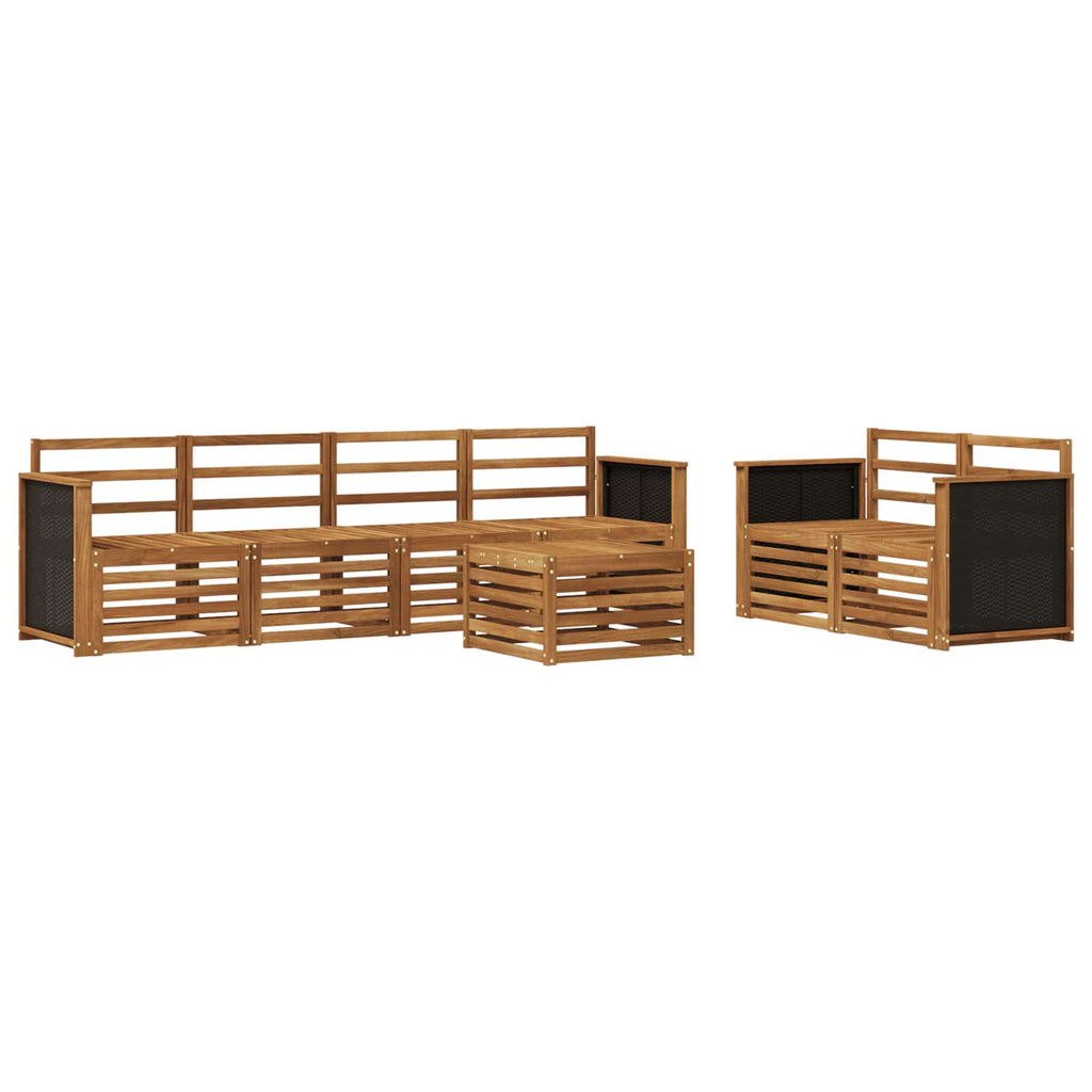 vidaXL Zestaw sof na zewnątrz 7 pcs naturalny Lite Drewno Akacji