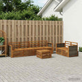 vidaXL Zestaw sof na zewnątrz 7 pcs naturalny Lite Drewno Akacji