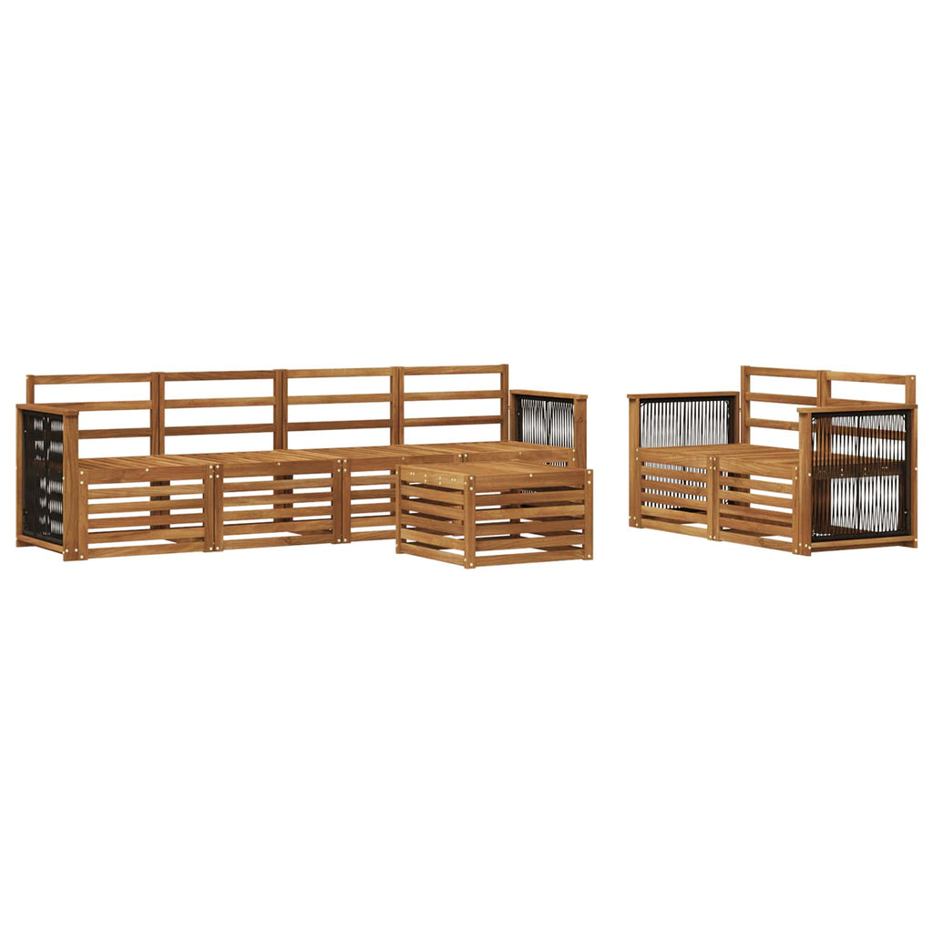 vidaXL Zestaw sof na zewnątrz 7 pcs naturalny Lite Drewno Akacji