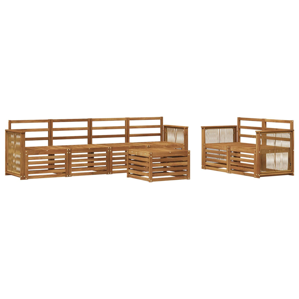 vidaXL Zestaw sof na zewnątrz 7 pcs naturalny Lite Drewno Akacji
