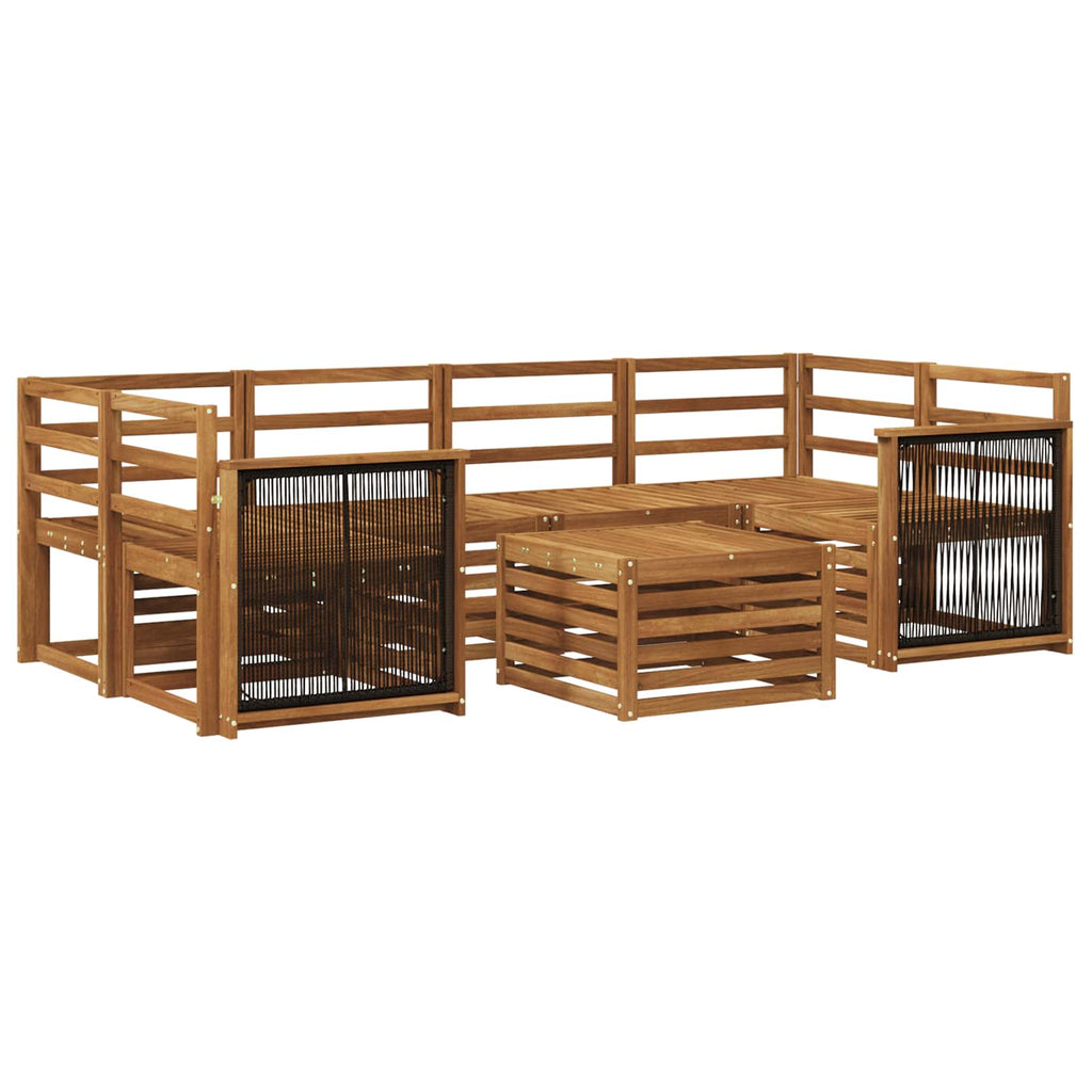 vidaXL Zestaw sof na zewnątrz 7 pcs naturalny Lite Drewno Akacji