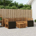 vidaXL Zestaw sof na zewnątrz 7 pcs naturalny Lite Drewno Akacji
