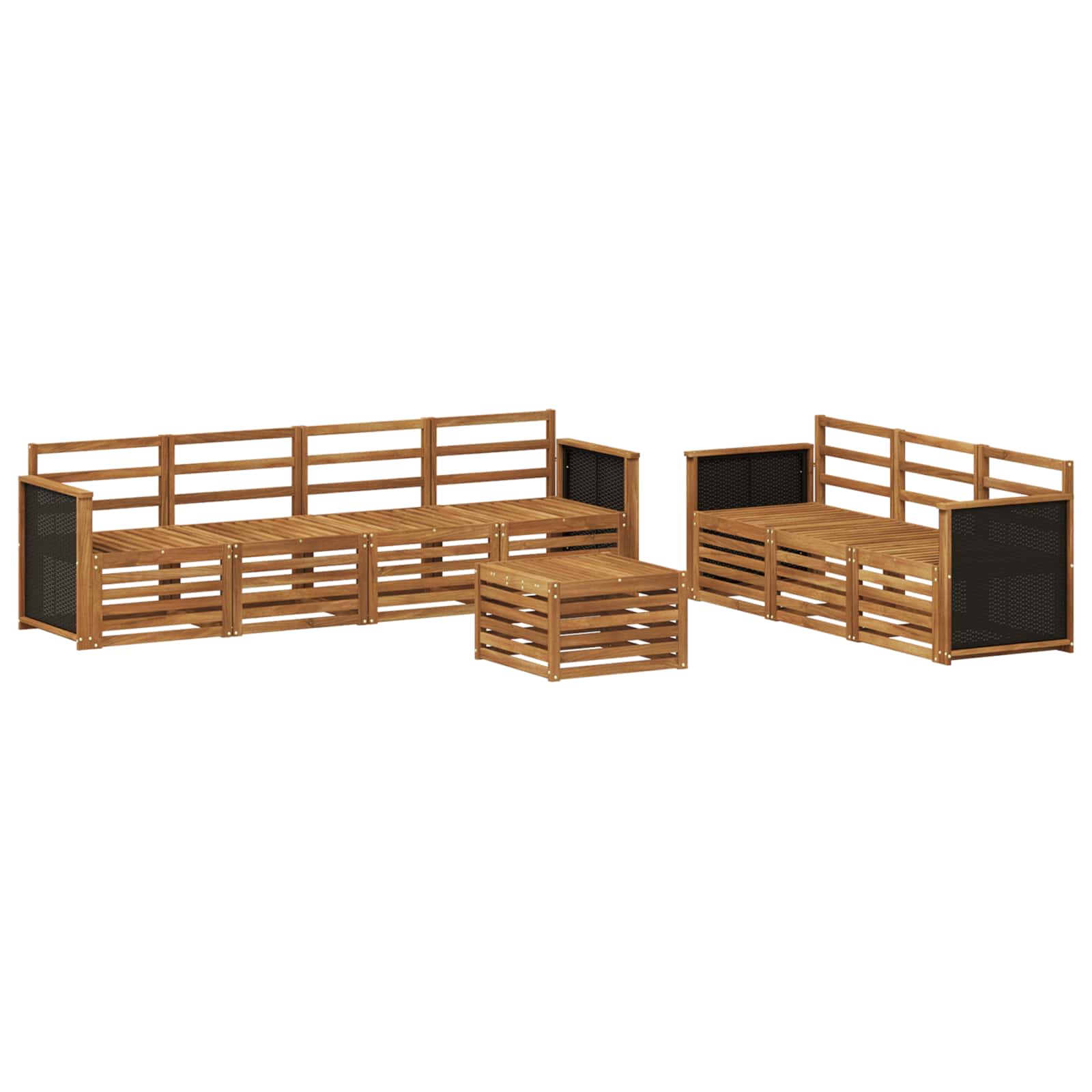 vidaXL Zestawy sof 8 pcs Lite Drewno Akacji
