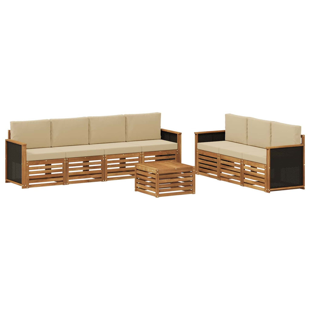 vidaXL Zestawy sof z poduszką 8 pcs Lite Drewno Akacji
