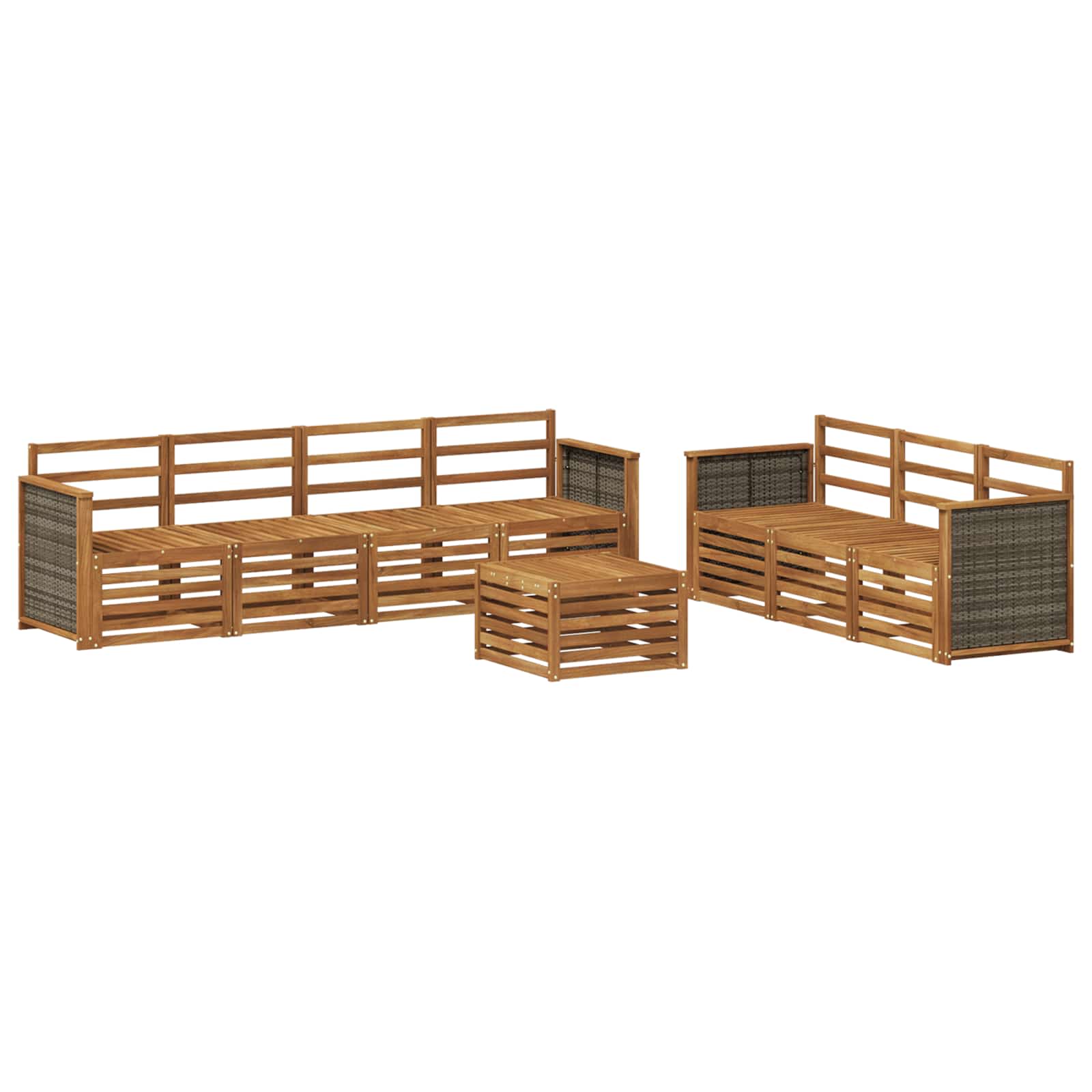 vidaXL Zestawy sof 8 pcs Lite Drewno Akacji