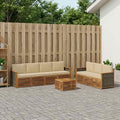 vidaXL Zestawy sof z poduszką 8 pcs Lite Drewno Akacji