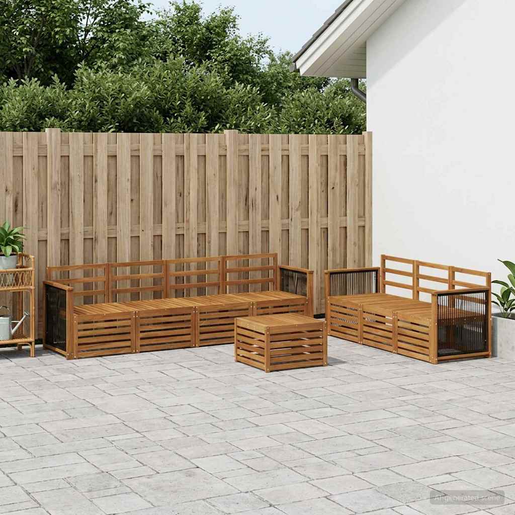 vidaXL Zestawy sof 8 pcs Lite Drewno Akacji