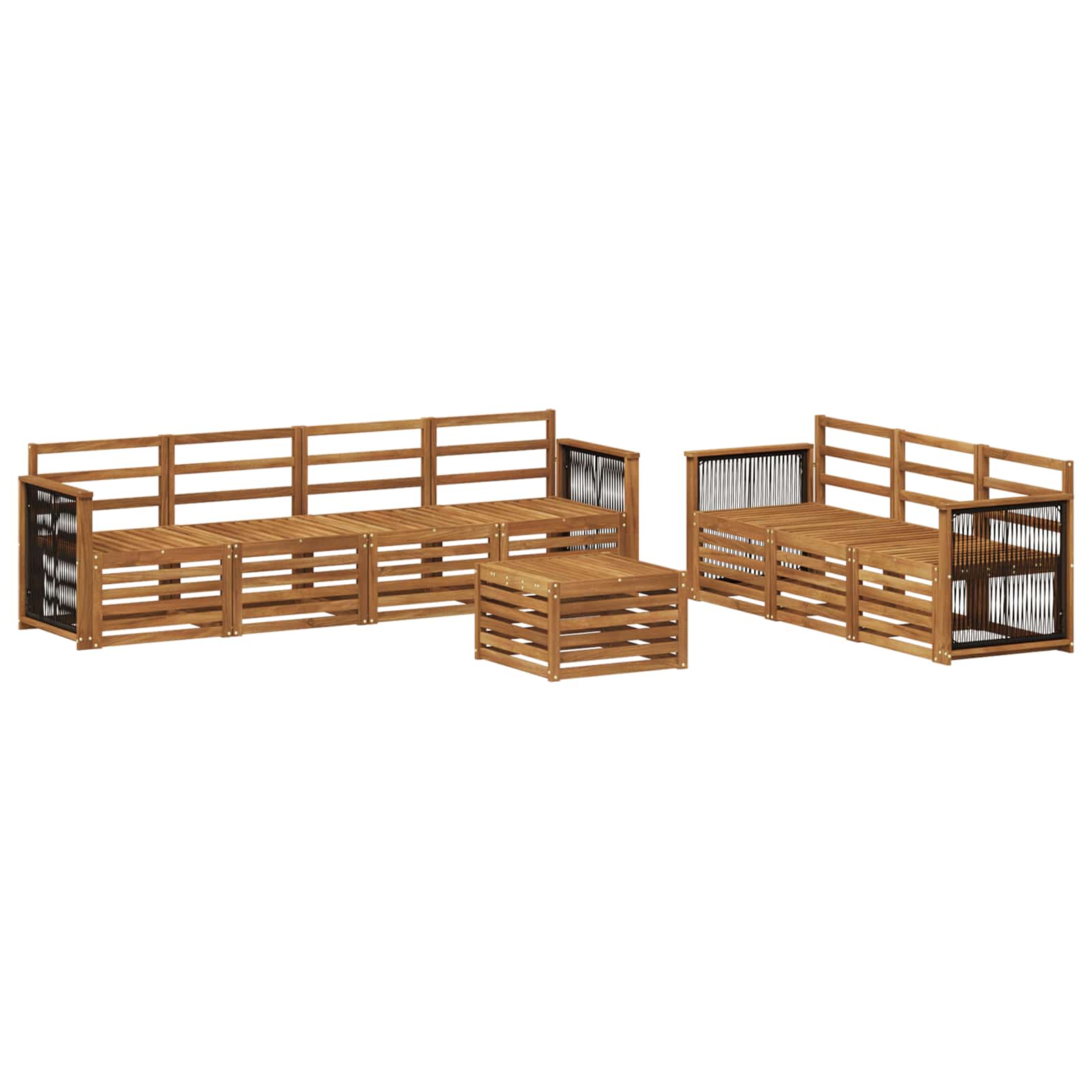 vidaXL Zestawy sof 8 pcs Lite Drewno Akacji