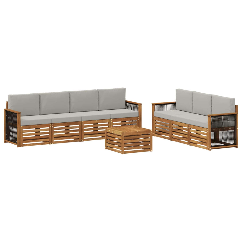 vidaXL Zestawy sof z poduszką 8 pcs Lite Drewno Akacji