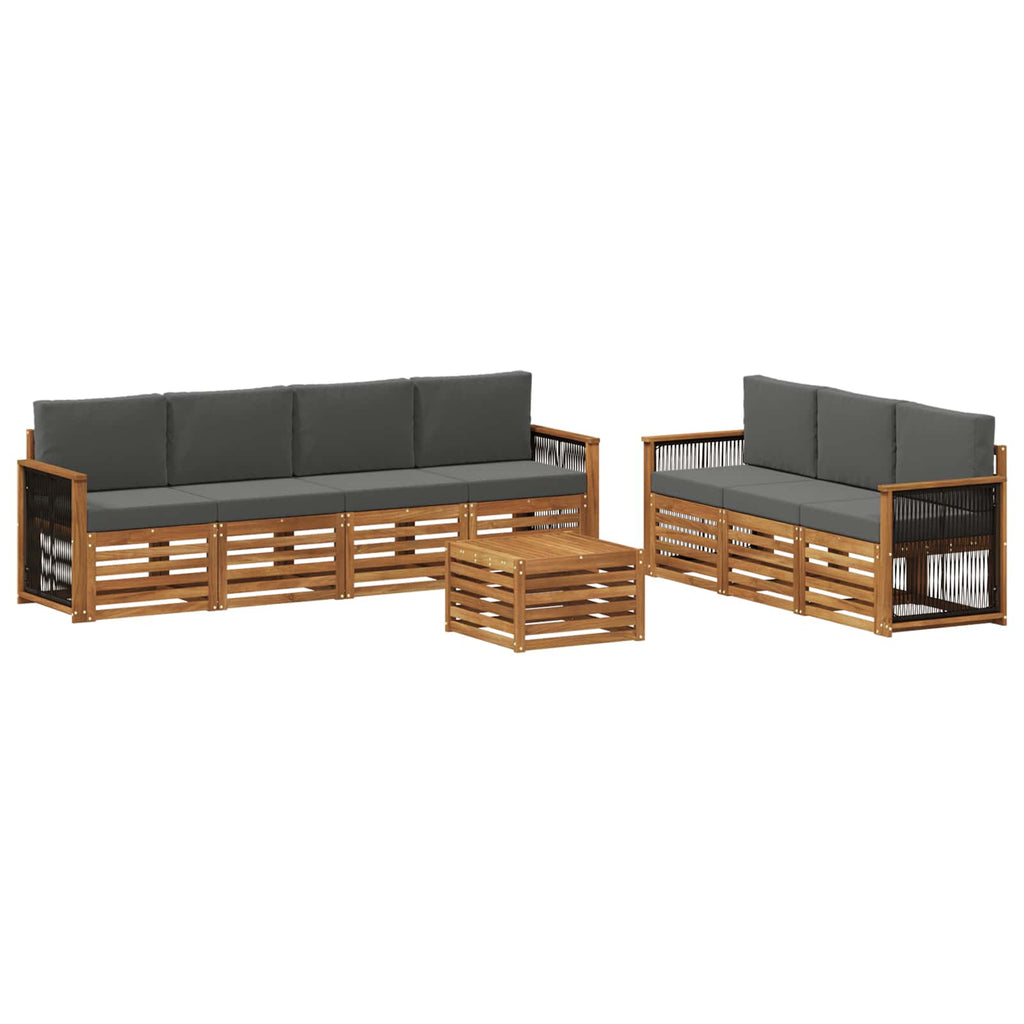 vidaXL Zestawy sof z poduszką 8 pcs Lite Drewno Akacji