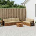 vidaXL Zestawy sof z poduszką 8 pcs Lite Drewno Akacji