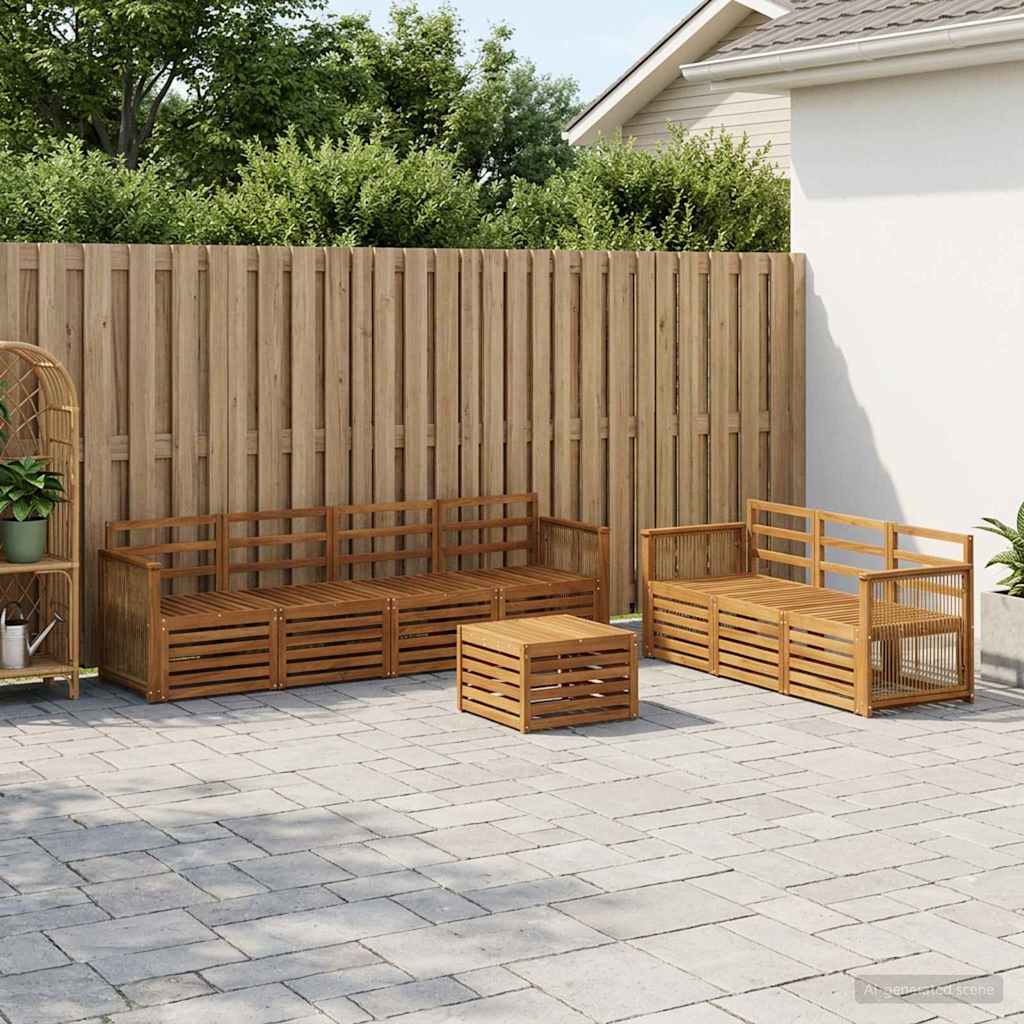 vidaXL Zestawy sof 8 pcs Lite Drewno Akacji