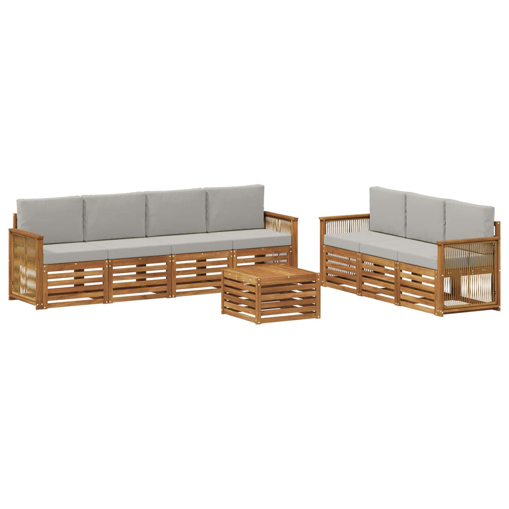 vidaXL Zestawy sof z poduszką 8 pcs Lite Drewno Akacji