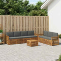 vidaXL Zestawy sof z poduszką 8 pcs Lite Drewno Akacji