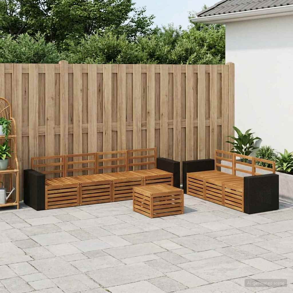 vidaXL Zestawy sof 8 pcs Lite Drewno Akacji