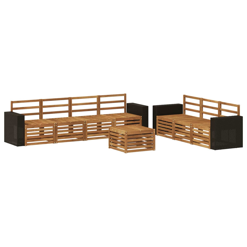 vidaXL Zestawy sof 8 pcs Lite Drewno Akacji