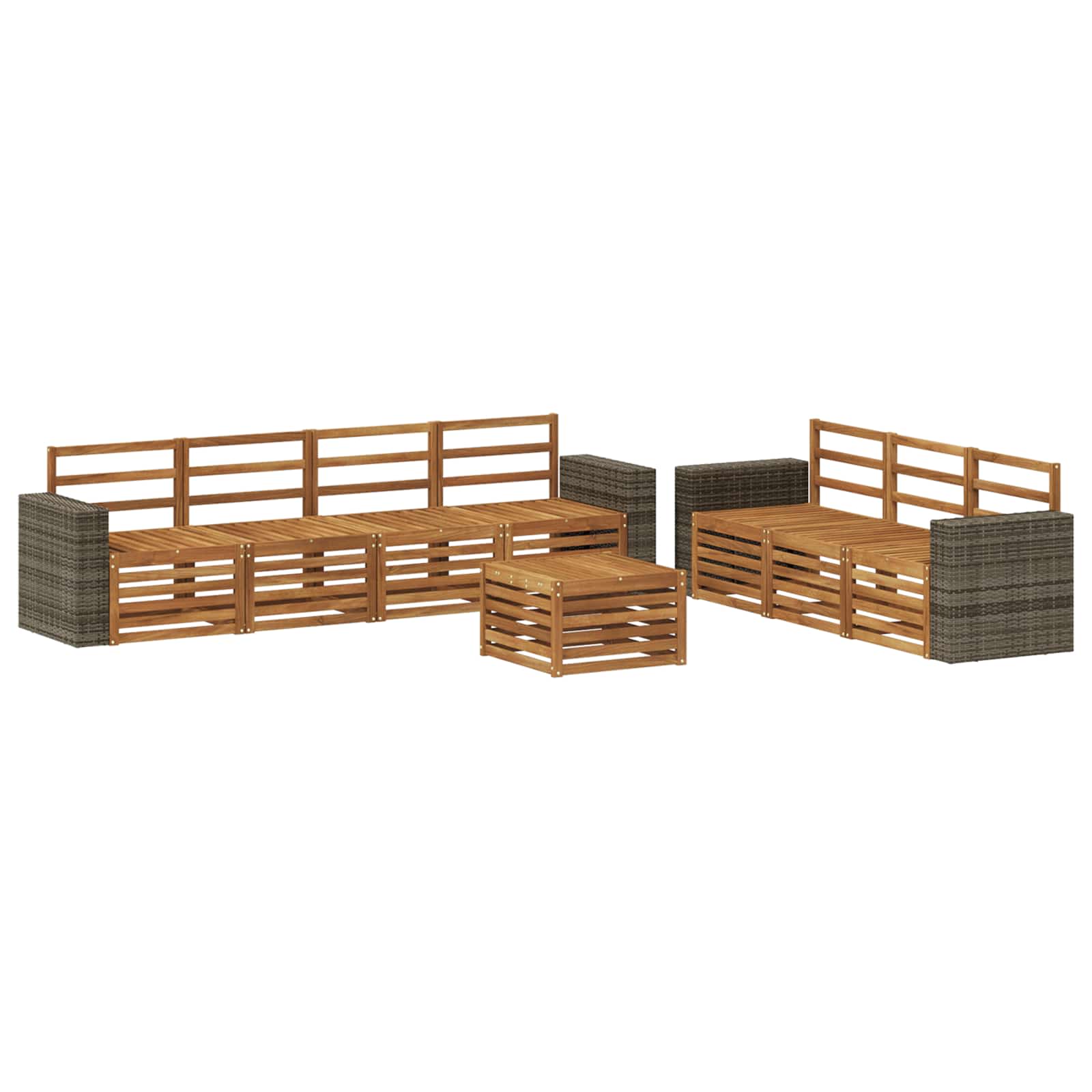 vidaXL Zestawy sof 8 pcs Lite Drewno Akacji