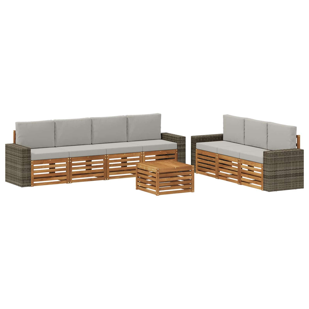 vidaXL Zestawy sof z poduszką 8 pcs Lite Drewno Akacji