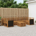 vidaXL Zestaw sof na zewnątrz 8 pcs naturalny Lite Drewno Akacji