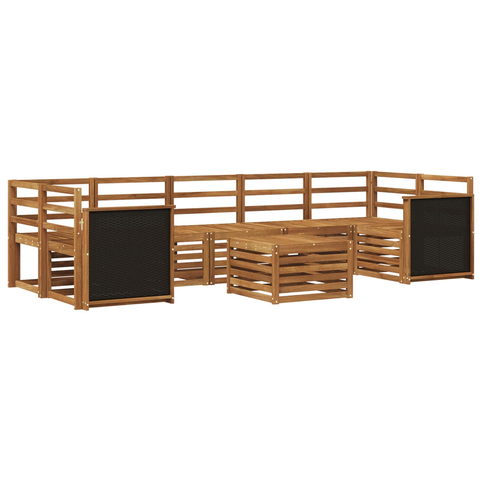 vidaXL Zestaw sof na zewnątrz 8 pcs naturalny Lite Drewno Akacji