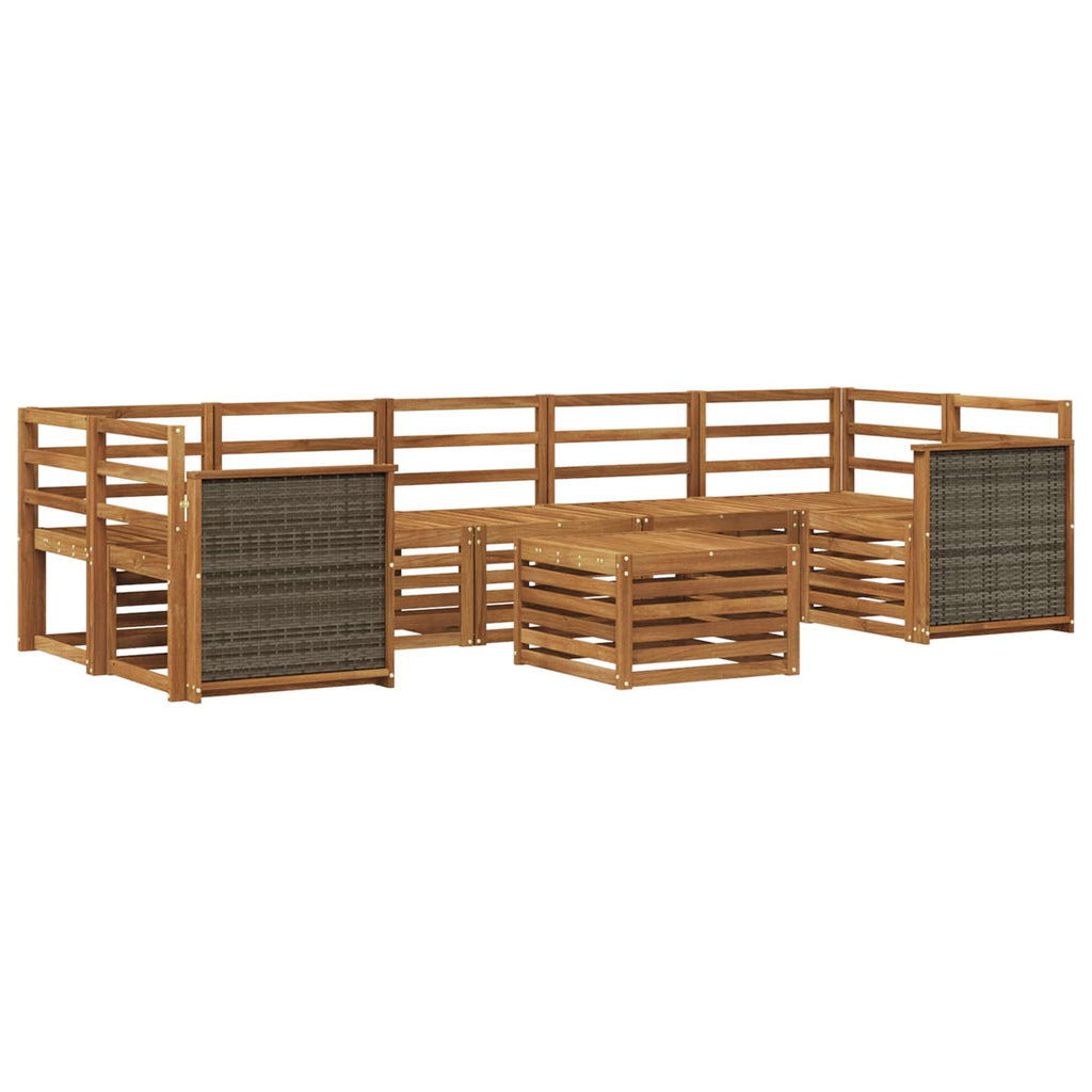 vidaXL Zestaw sof na zewnątrz 8 pcs naturalny Lite Drewno Akacji
