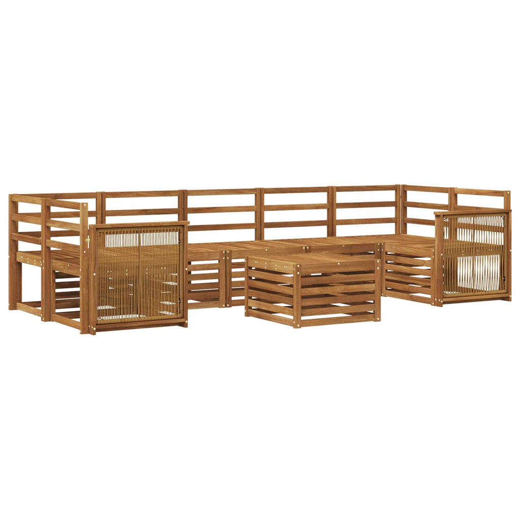 vidaXL Zestaw sof na zewnątrz 8 pcs naturalny Lite Drewno Akacji