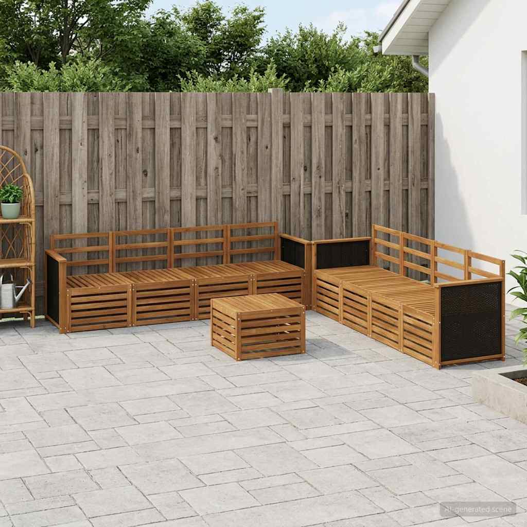 vidaXL Zestawy sof 9 pcs Lite Drewno Akacji