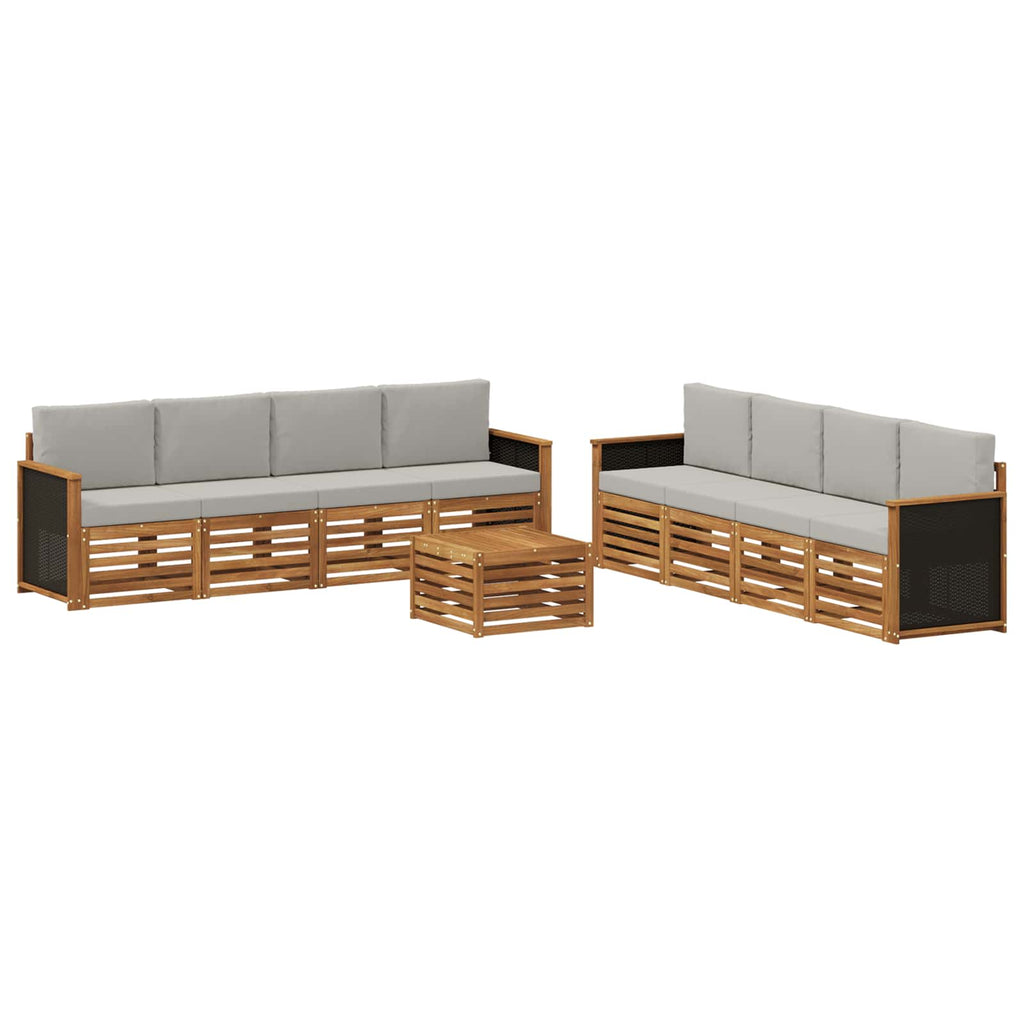 vidaXL Zestawy sof z poduszką 9 pcs Lite Drewno Akacji