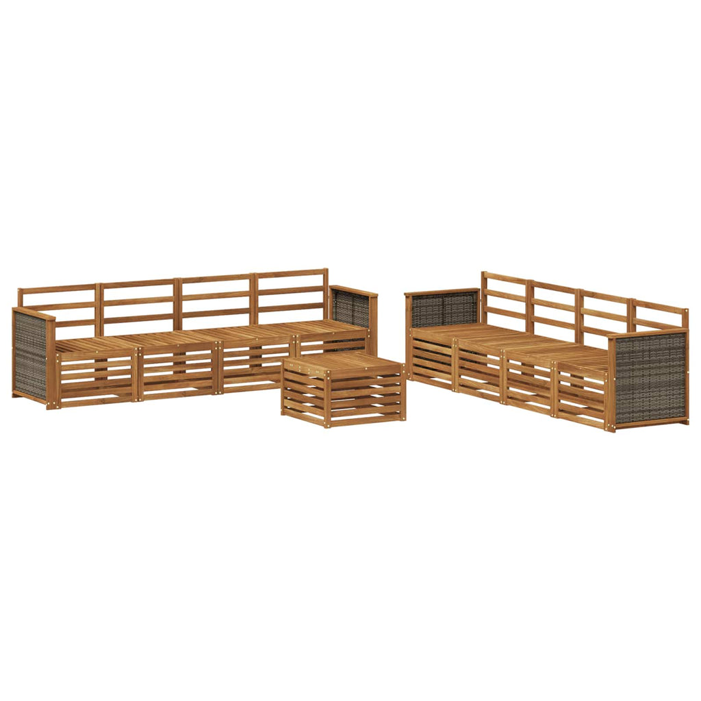 vidaXL Zestawy sof 9 pcs Lite Drewno Akacji