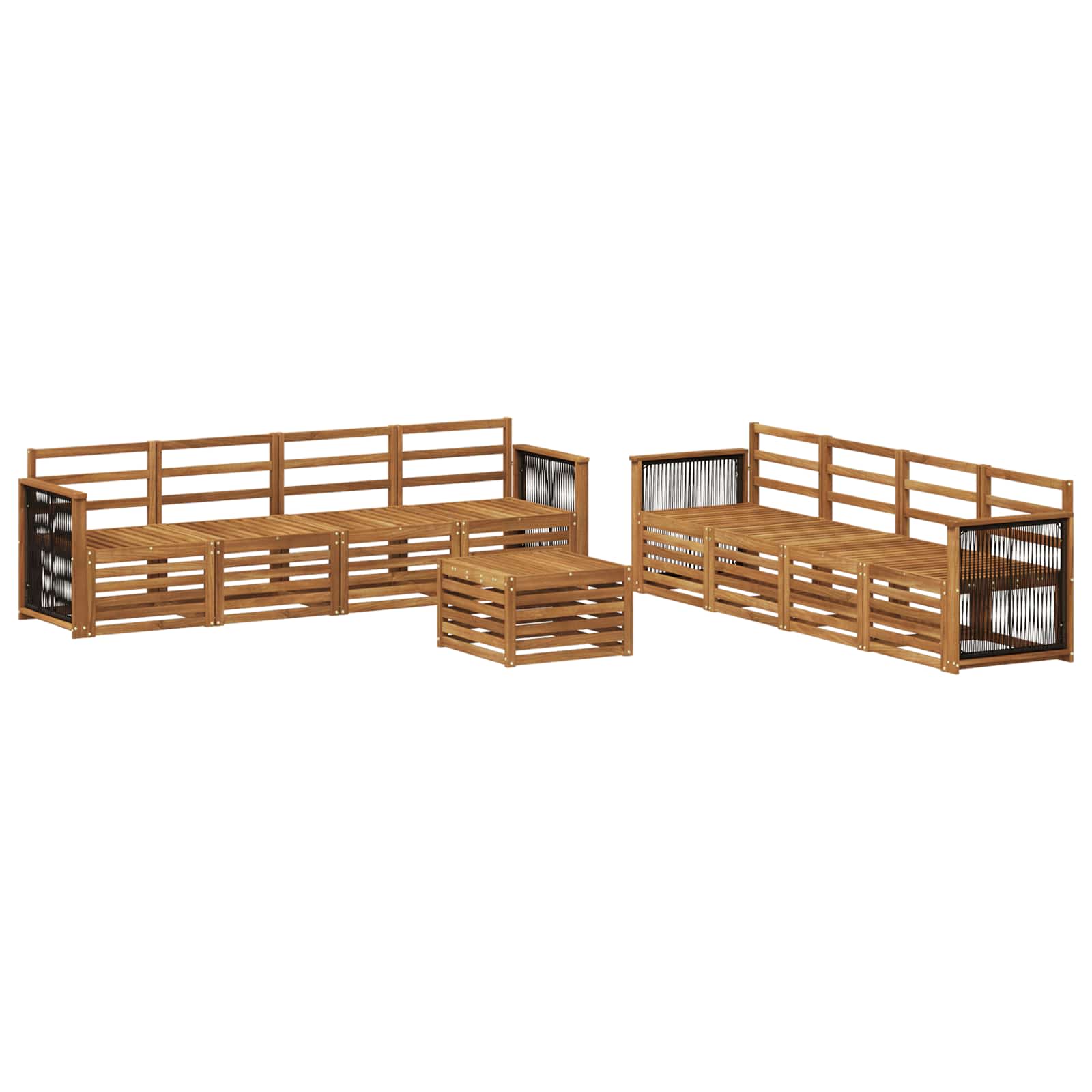 vidaXL Zestawy sof 9 pcs Lite Drewno Akacji