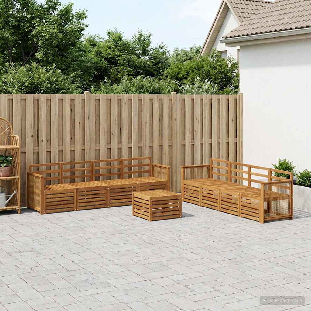vidaXL Zestawy sof 9 pcs Lite Drewno Akacji