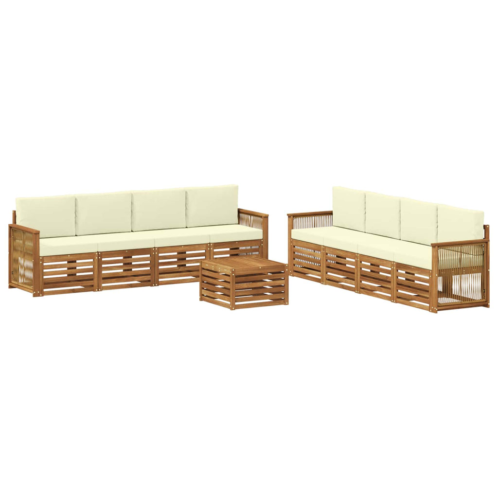 vidaXL Zestawy sof z poduszką 9 pcs Lite Drewno Akacji