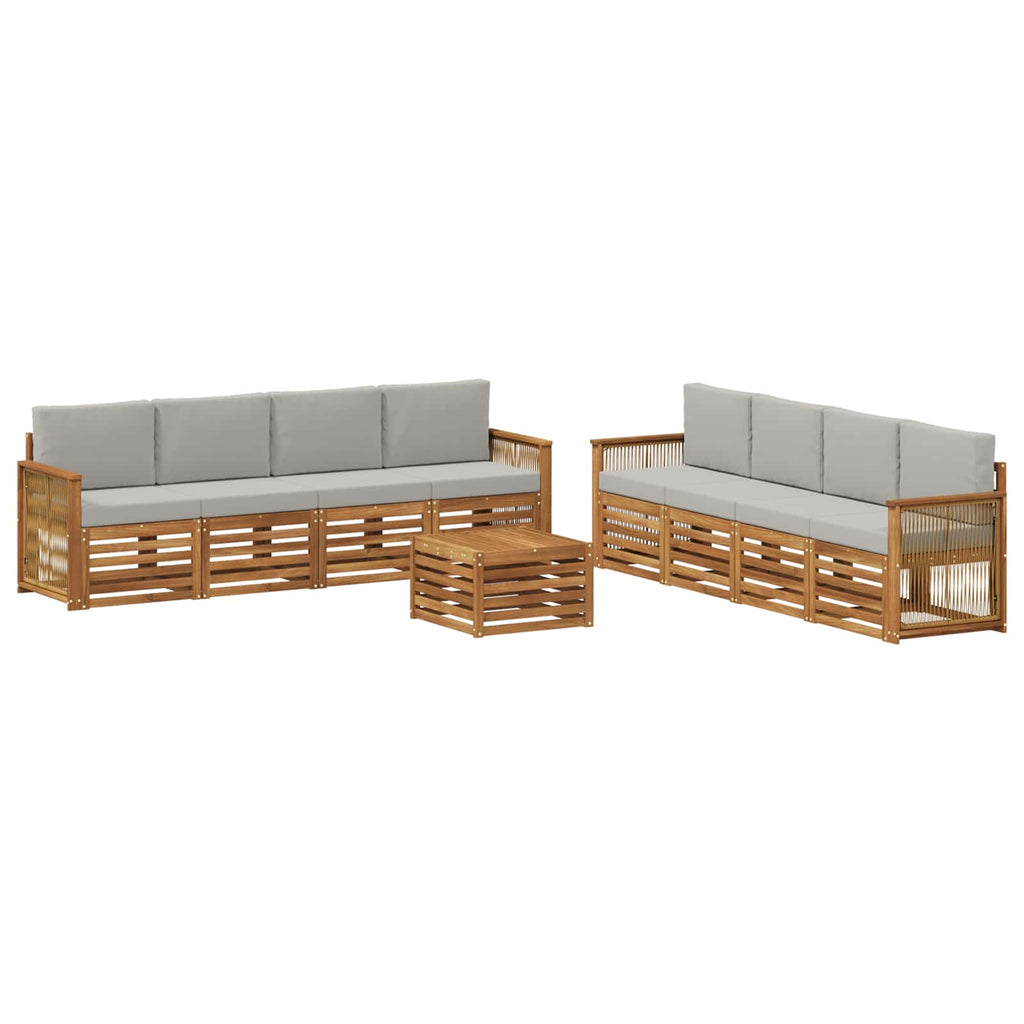 vidaXL Zestawy sof z poduszką 9 pcs Lite Drewno Akacji