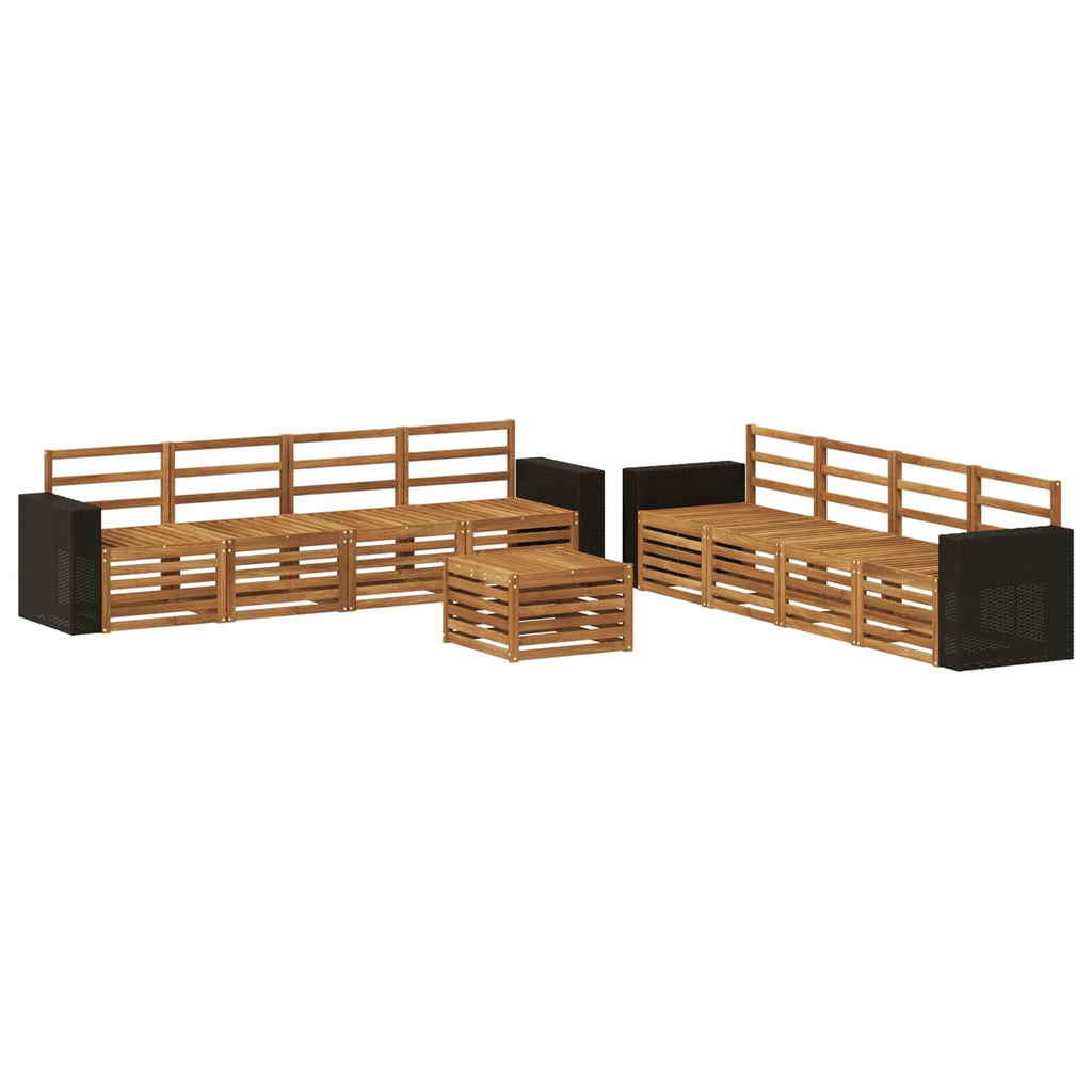vidaXL Zestawy sof 9 pcs Lite Drewno Akacji