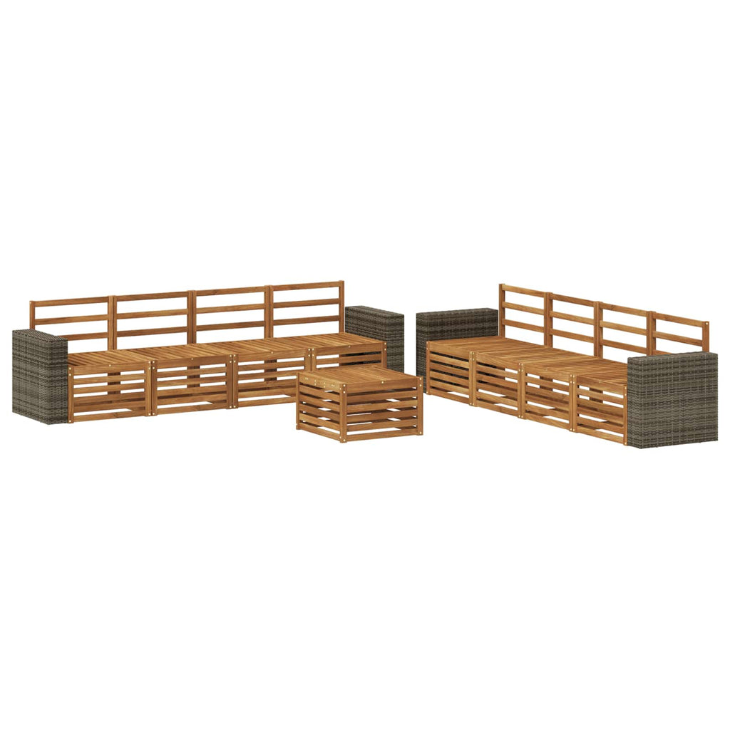 vidaXL Zestawy sof 9 pcs Lite Drewno Akacji