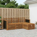 vidaXL Zestaw sof na zewnątrz 4 pcs naturalny