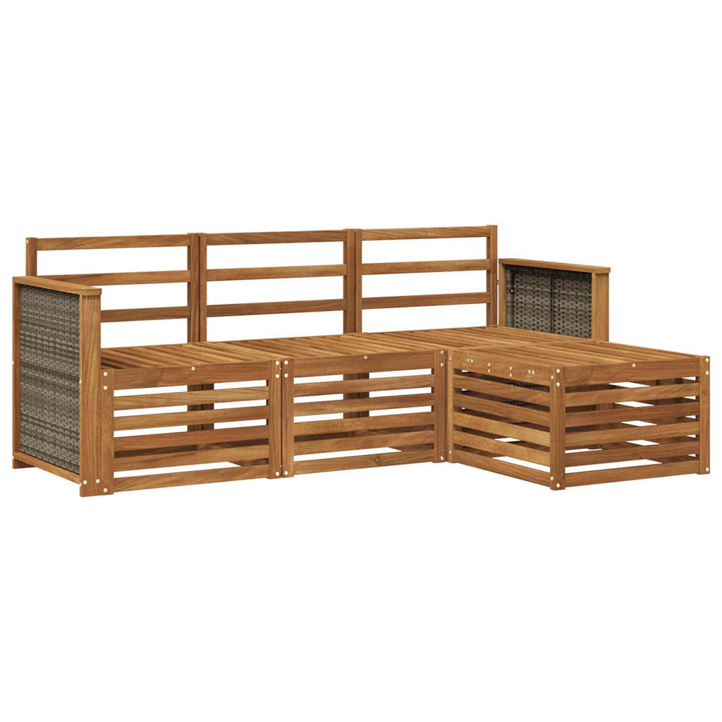 vidaXL Zestaw sof na zewnątrz 4 pcs naturalny